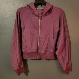 Cropped Purple Zip-Up Hoodie Size S/M